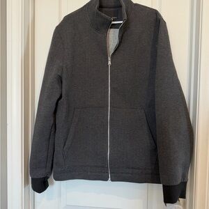 Banana Republic Men's Charcoal Zip-Up Sweater